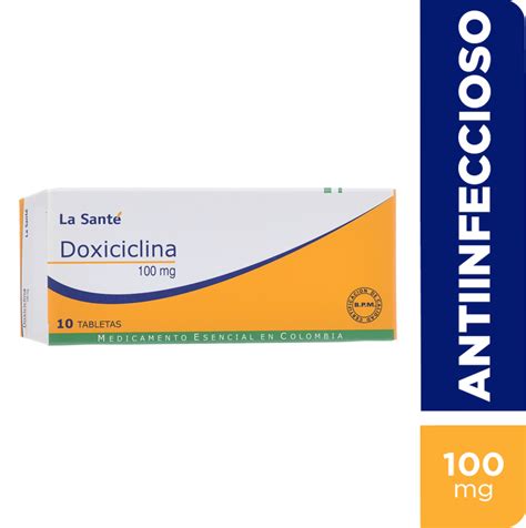 Doxiciclina 100 Mg Caja X 10 Tabletas La Sante Droguería Ética