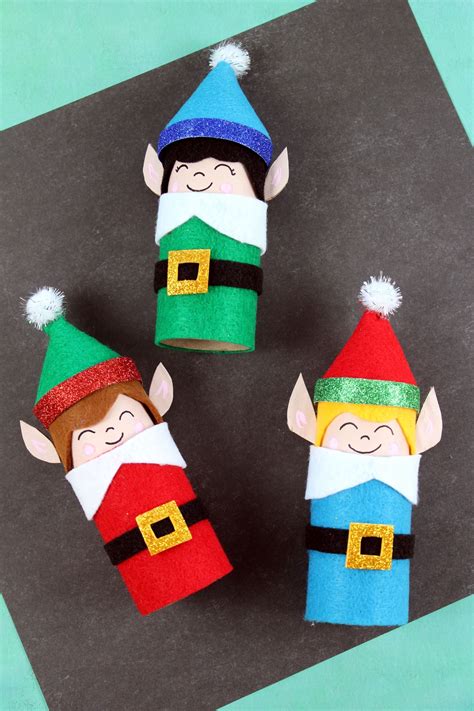 Elf Christmas Decorations Toilet Paper Roll Christmas Crafts