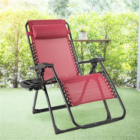 On ebay, you can buy zero gravity chairs separately or as a set for indoor or. Gymax Folding Zero Gravity Lounge Chair Recliner w/ Cup ...