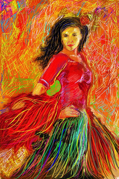 Colorful Girl Posing Painting By Kurian Jacob Fine Art America