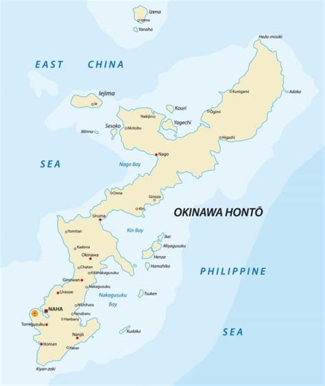 Free maps, free outline maps, free blank maps, free base maps, high resolution gif, pdf, cdr, ai. okinawa map — Stock Vector © olinchuk #53927483