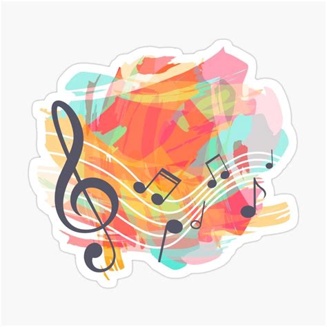 Music Note Glossy Sticker By Creative Designs Music Notes