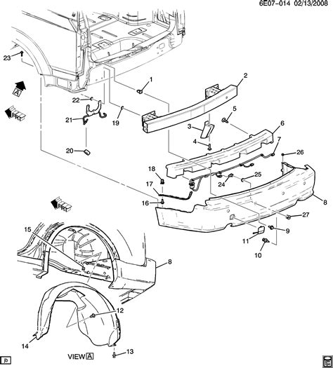 Cadillac SRX E BUMPER REAR EPC Online WebAutoCats Com