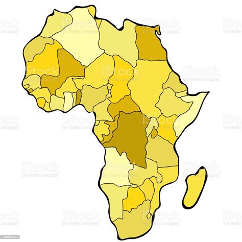 Peta Dunia Benua Afrika Ilustrasi Vektor Ilustrasi Stok Unduh Gambar
