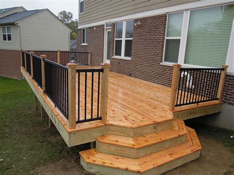 We can even help with the log railing installation if you'd like. Cedar Deck W/Aluminum Railing, Union, KY area