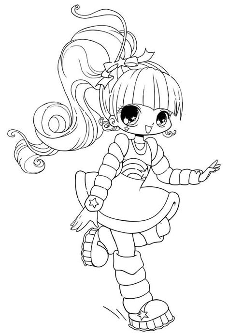 Adorable Chibi Anime Coloring Page Coloring Sky Afvere