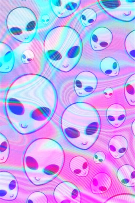 Holographic Aliens Holographic Wallpapers Rainbow Wallpaper Alien
