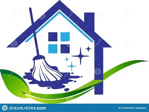 Home Cleaning Service Logo Stock Vector Illustration Of Aqua 181933739