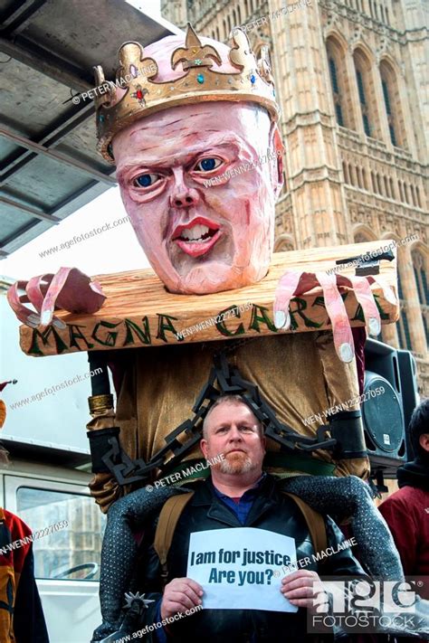Civil Rights Campaigners With A Giant Puppet Of The Lord Chancellor And