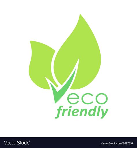 Eco Friendly Green Leaves Logo Royalty Free Vector Image