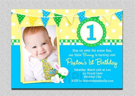 The first birthday is like a. Blank 1st Birthday Invitation Template For Baby Boy - Free ...