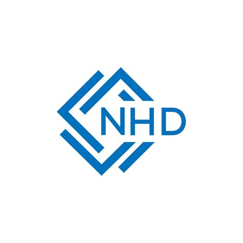 Nhd Letter Logo Design On White Background Nhd Creative Circle Letter