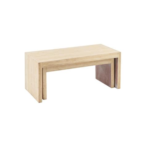 tables basses gigognes bois naturel apistou leroy merlin