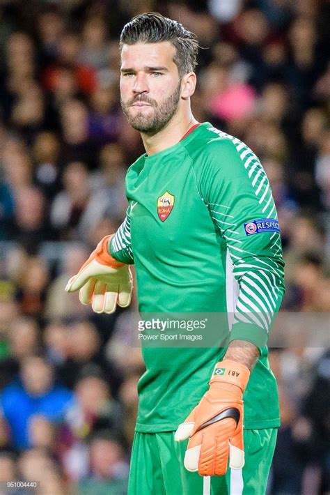 Only alisson could save the home haircut. Goalkeeper Alisson Becker of AS Roma gestures during the UEFA... | Alisson, Goleiro, Seleção ...