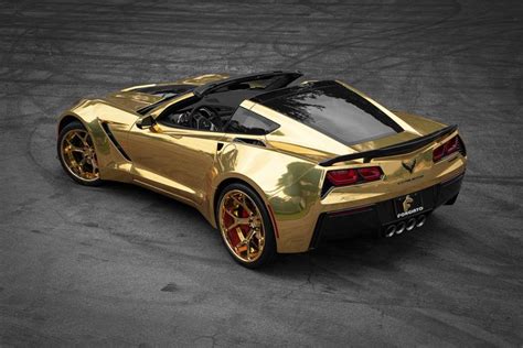 Start Your Day With Extraordinary Gold Widebody Corvette On Forgiato