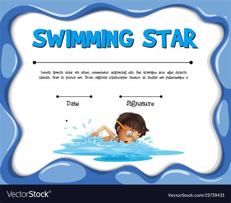 Printable Swimming Certificates Printable Word Searches