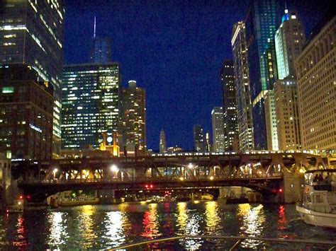 Chicago At Night On The River July 24 2014 Pretty Places Chicago At