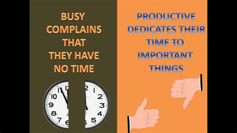 The Differences Between Being Busy And Being Productive Youtube