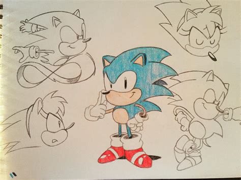 A Few Drawings I Did Based On The Sonic Cd Concept Art Sonicthehedgehog