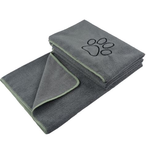 Paw Print Towels Thick Soft Hand Feeling Microfiber Fabric Paw Dog Bath