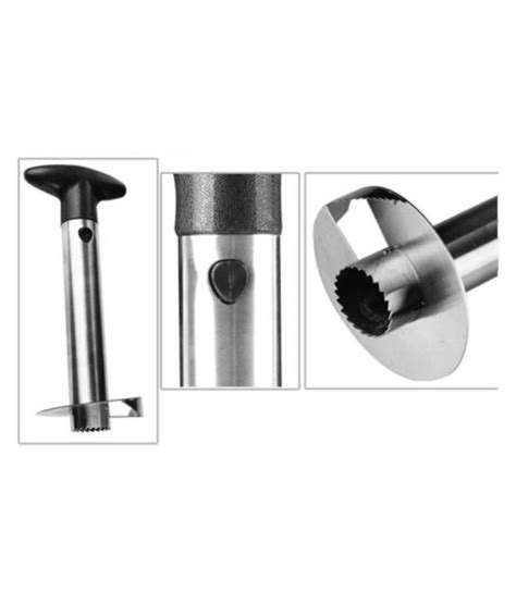 Silvershopindia Stainless Steel Pineapple Cutter And Fruit Peeler
