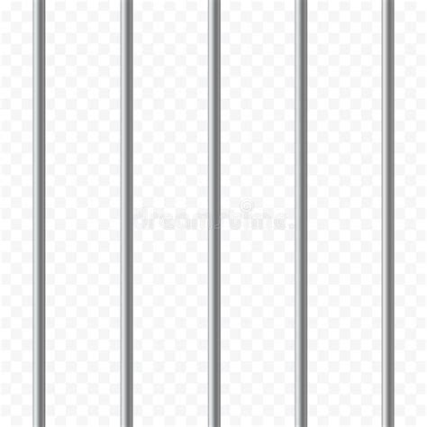 Realistic Prison Metal Bars Isolated On Transparent Background Iron