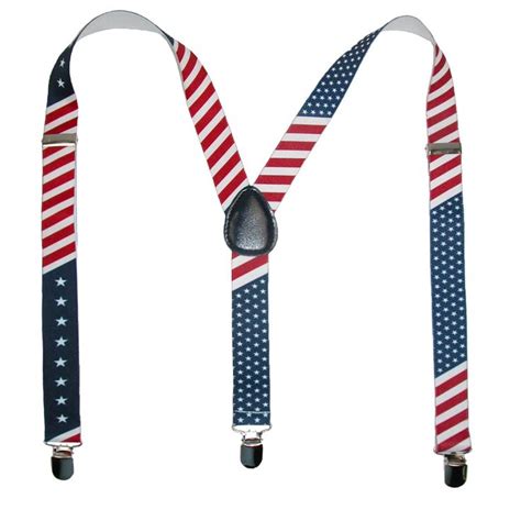 Show Your Patriotism With These Stars And Stripes Print Suspenders