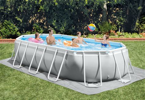 26798 Intex Prism Frame Oval Pool Set 20ft X 10ft X 48 With Pool Cover