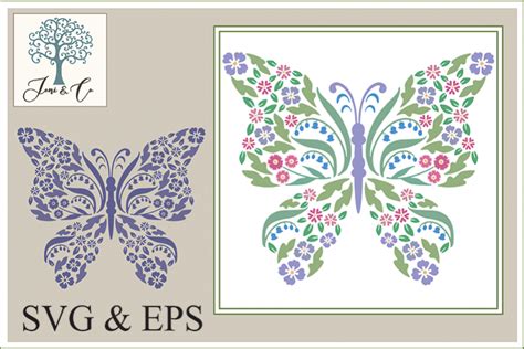 Flower Butterfly (244021) | SVGs | Design Bundles | Butterfly, Mandala design, Design bundles