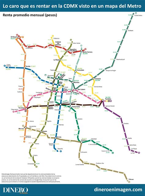 Lo Caro Que Es Rentar En La Cdmx Visto En Un Mapa Del Metro Mapa Del