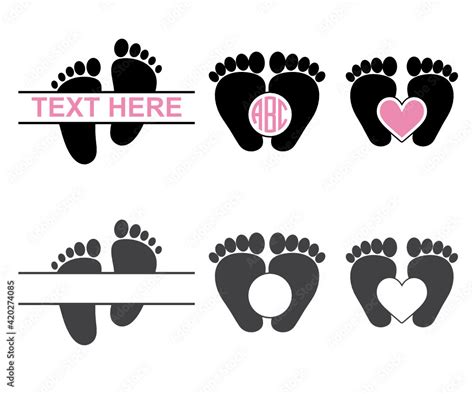 Baby Feet Svg Baby Feet Bundle Svg Baby Footprint Svg Baby Foot