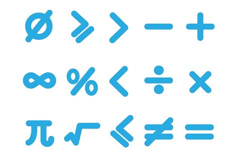 Free Math Icons Set Vector 105057 Vector Art At Vecteezy