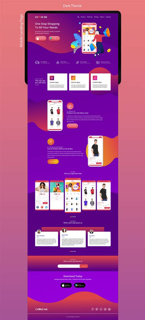 So, app developers and brands can still win their audiences with a help of a perfectly crafted mobile app landing page template and some promo across the web. Mobile Landing Web Page - UI UX Design on Behance