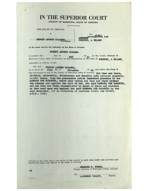 Amended accusation by Maricopa County Superior Court charging Ernesto