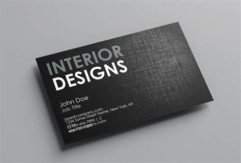 Interior Design Business Card Examples