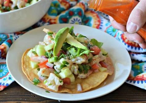 Shrimp ceviche is super easy to make, and has an incredible fresh flavor that basically tastes like in a large glass bowl, combine shrimp and 1/2 cup lime juice. Shrimp Ceviche made with shrimp, lime juice, avocado ...