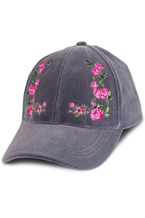 Flower Baseball Hat Velvet Flowers Baseball Cap