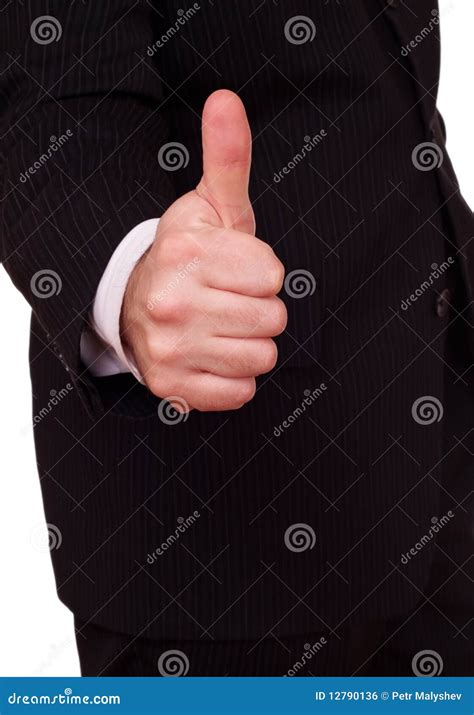 Businessman Approval Gesture Stock Photo Image Of Object Person
