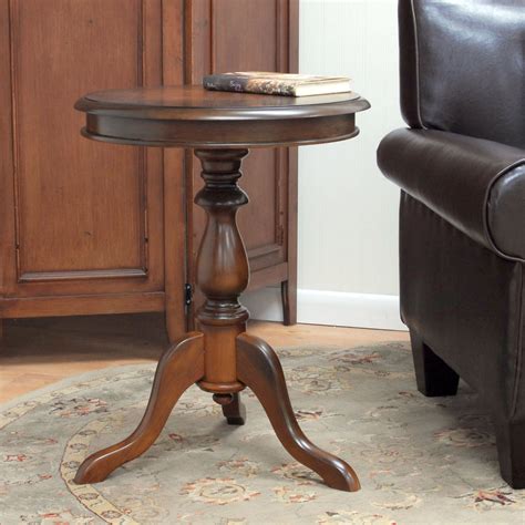 Bishop Pedestal Style Round Accent Table