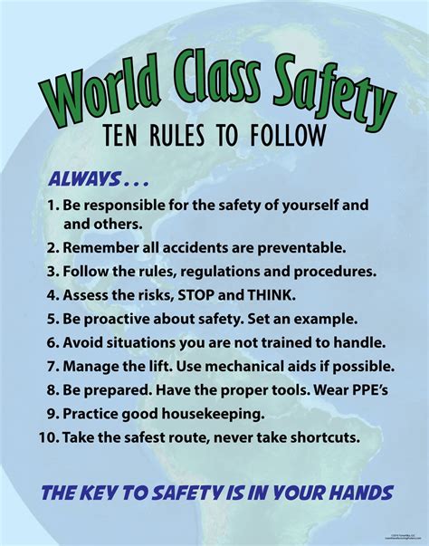 To find an upcoming meeting, or information about. WORLD CLASS SAFETY poster