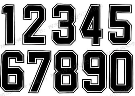 7 Jersey Number Font Images Football Jersey Font Number Fonts