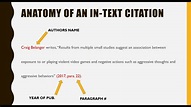 In-text citation - YouTube