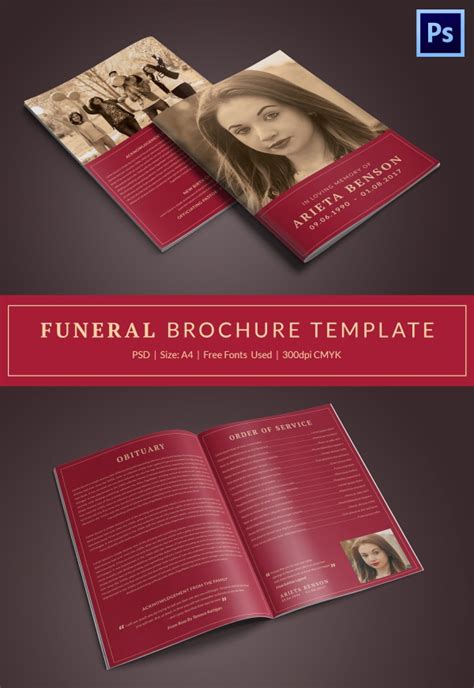19 Funeral Bi Fold Brochure Templates Psd Ai Word Format Download