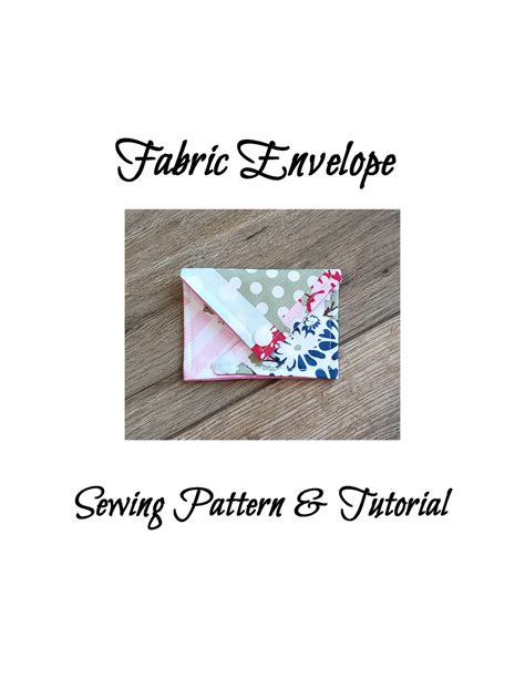 Fabric Envelope Sewing Pattern And Tutorial Pdf Etsy