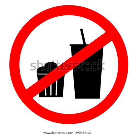 No Food Allowed Symbol Isolated On Stock Vector Royalty Free 490052131