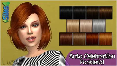 Mertiuza Anto`s Celebration Hair Retextured Sims 4 Hairs