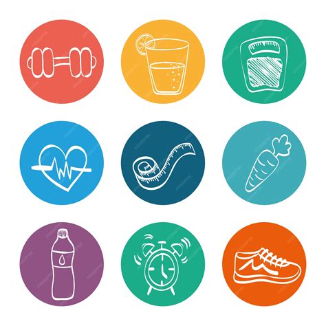 Premium Vector Healthy Lifestyle Icon Concept With Icon Design