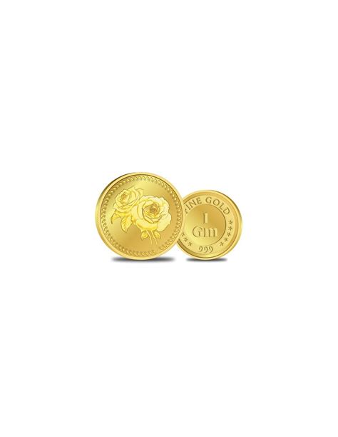 Omkar Mint Flower Gold Coin Of 1 Gram 24kt Gold 999 Purity Fineness