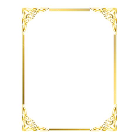 Golden Rectangle Frame Vector Hd Images Rectangle Golden Frames