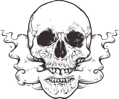 410 Smoking Skull Tattoo Illustrations Royalty Free Vector Graphics